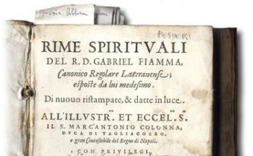 R. P. L. Gabriel Fiamma, “Le Rime spirituali”